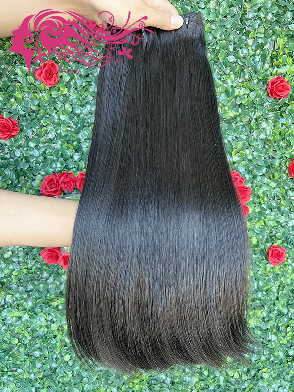 Csqueen Super Double Drawn Bone Raw Straight Bundle Hair
